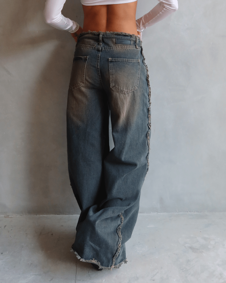 JEAN PREMIUM SEAM DESTROYED AZUL OSCURO