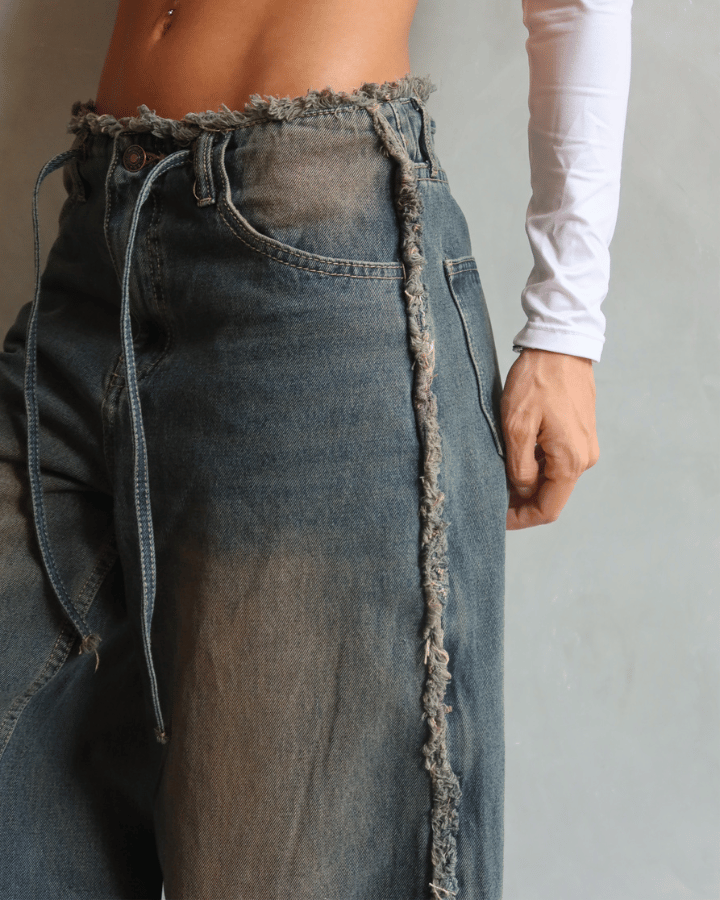 JEAN PREMIUM SEAM DESTROYED AZUL OSCURO
