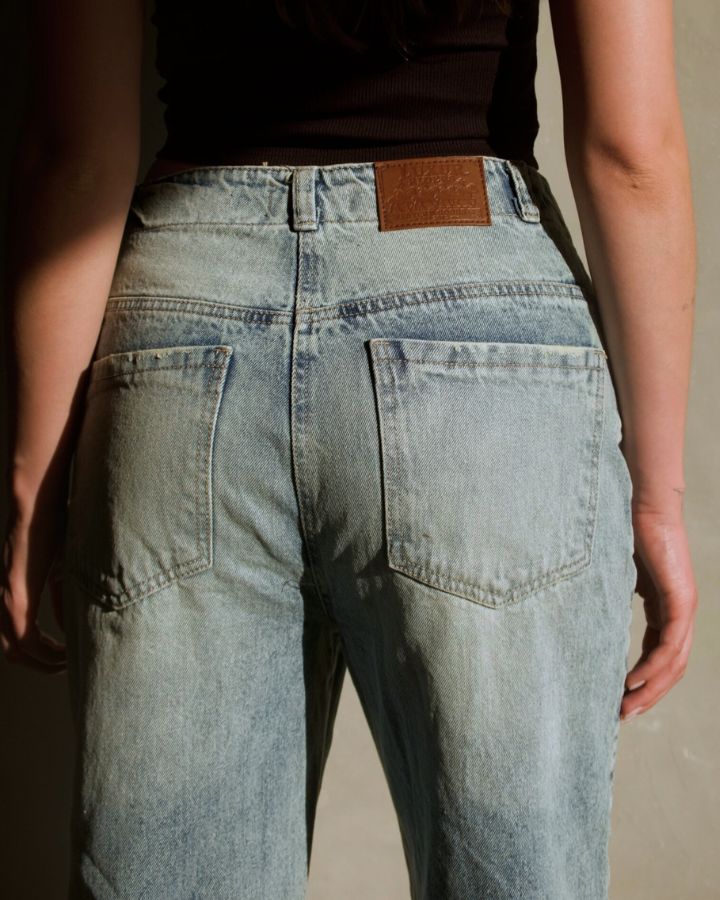 JEAN LINE STRAIGHT WIDE AZUL WASHED
