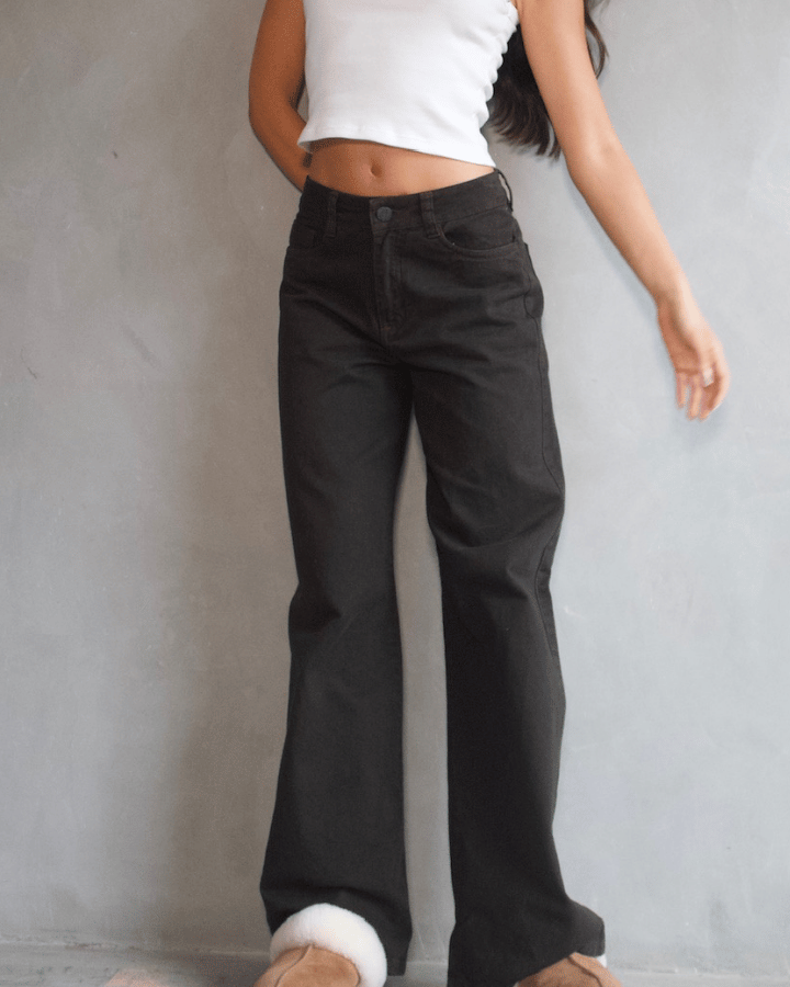 JEAN ANCHO STRAIGHT CAFÉ