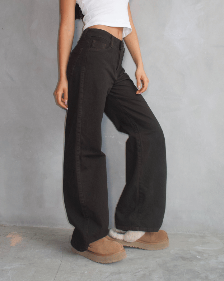 JEAN ANCHO STRAIGHT CAFÉ