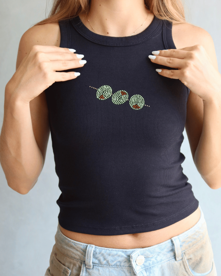 TANK TOP OLIVES NEGRO