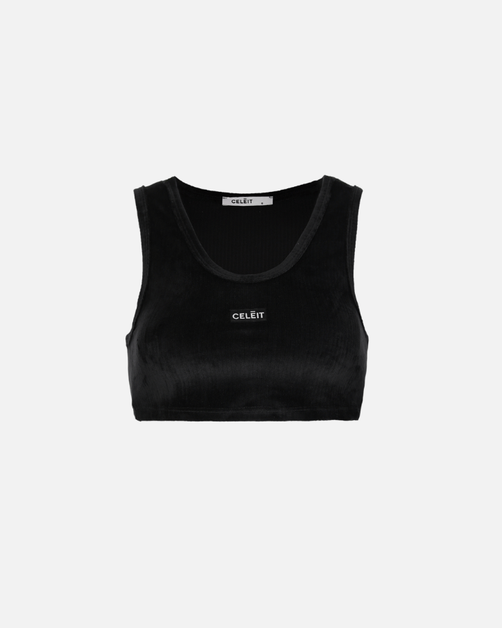 CELEIT CROP TOP LABEL NEGRO
