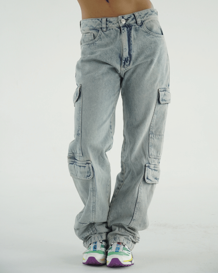 JEAN CARGO DOUBLE AZUL CLARO