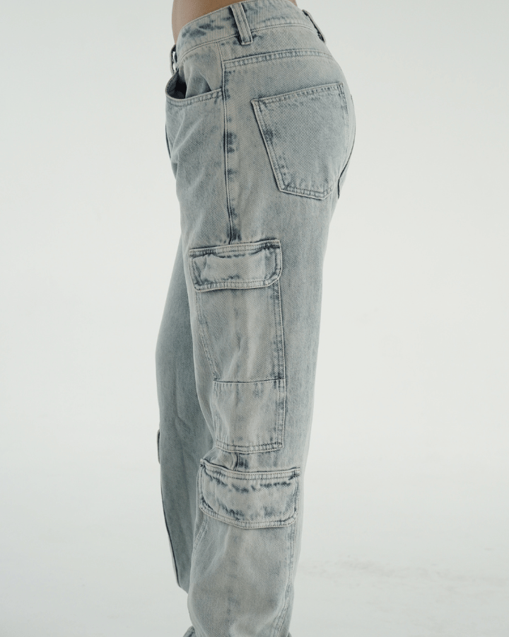 JEAN CARGO DOUBLE AZUL CLARO