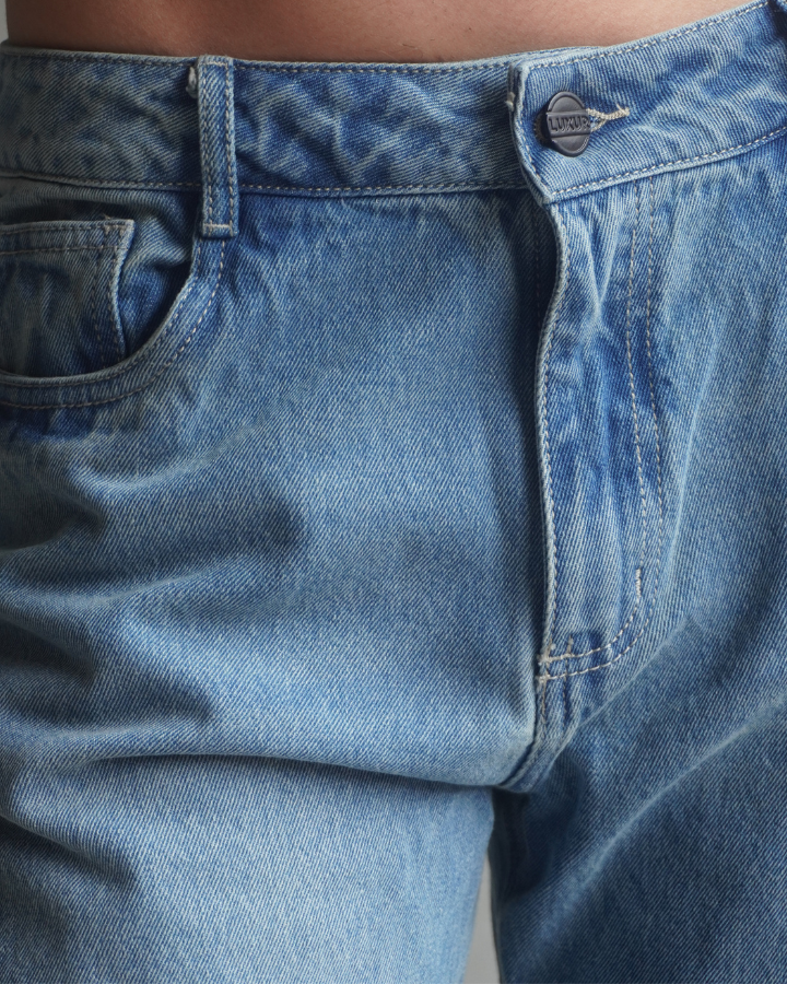 JEAN RECTO PINK STARS RETRO AZUL