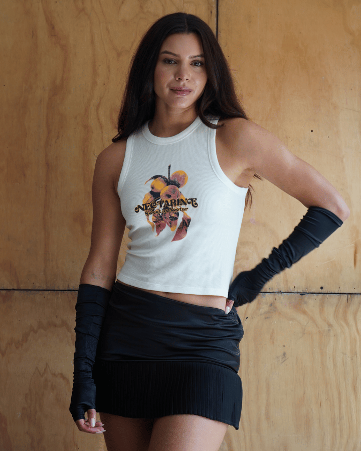 TANK TOP ORANGE BLANCO