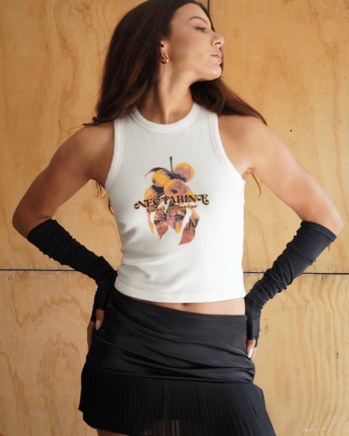 TANK TOP ORANGE BLANCO