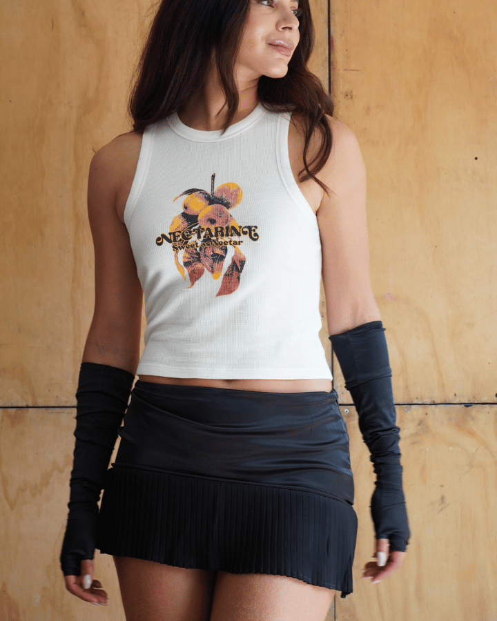 TANK TOP ORANGE BLANCO