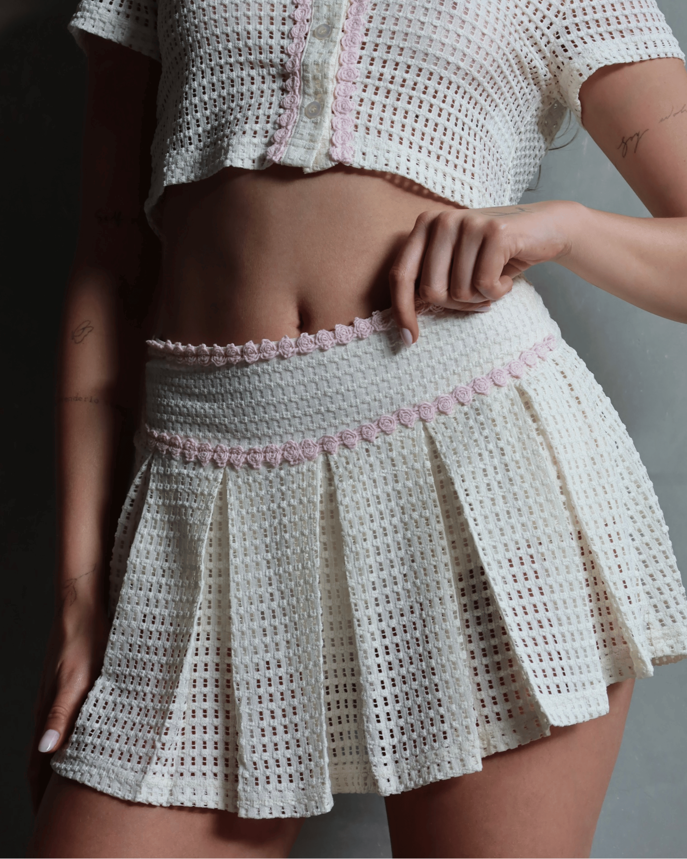 FALDA TEJIDA ROSIE BEIGE