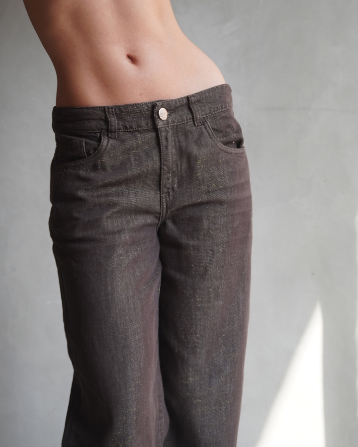 JEAN RECTO LIVIANO STELLAR LUREX BRILLANTE CAFÉ