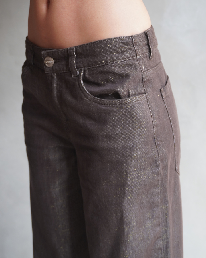 JEAN RECTO LIVIANO STELLAR LUREX BRILLANTE CAFÉ