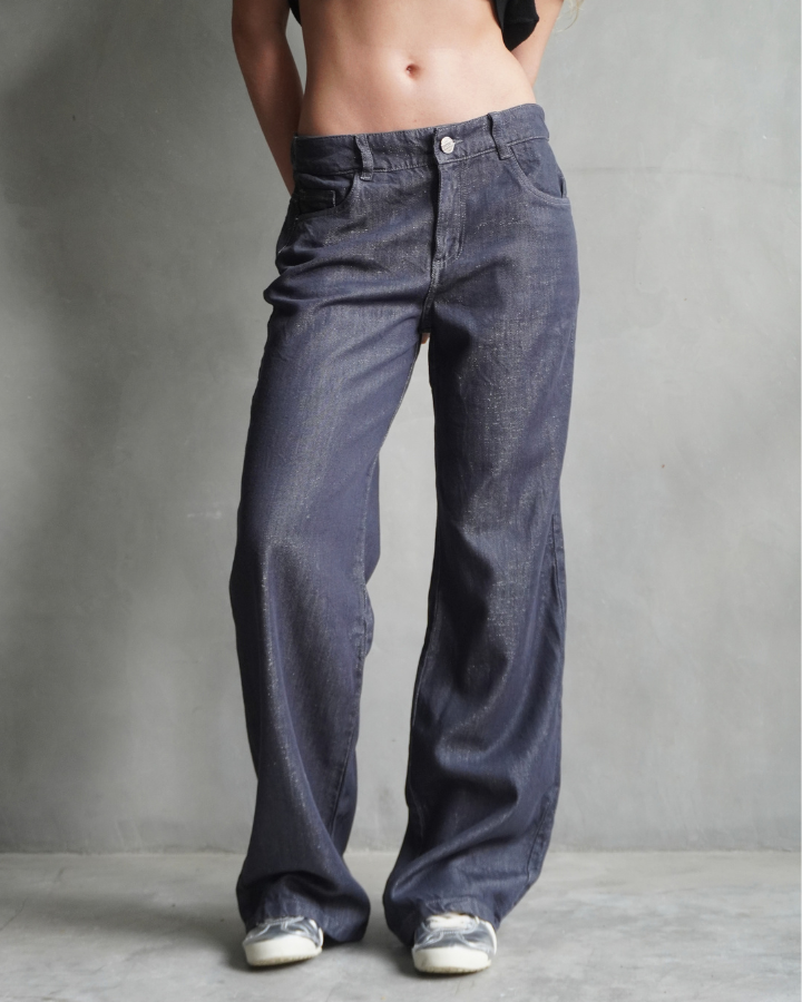 JEAN RECTO LIVIANO STELLAR LUREX BRILLANTE GRIS