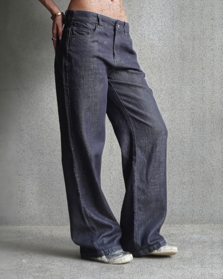 JEAN RECTO LIVIANO STELLAR LUREX BRILLANTE GRIS