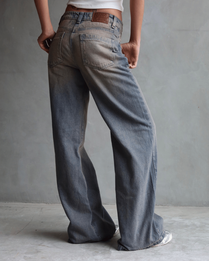 JEAN WIDE LEG FIT DIRTY BLUSH AZUL