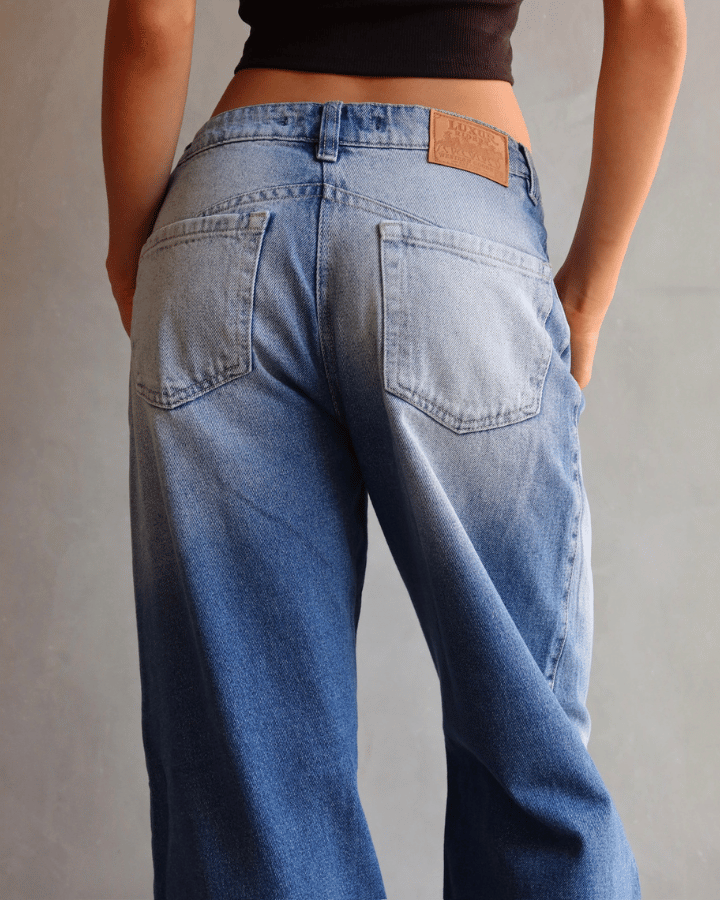 JEAN BAGGY FIT VINTAGE WASH AZUL OSCURO