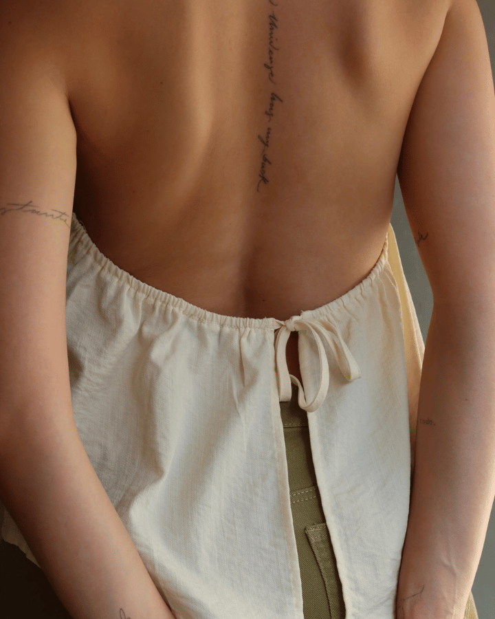 TOP BOWTIE CON AMARRE FRONTAL OPENBACK BUTTER