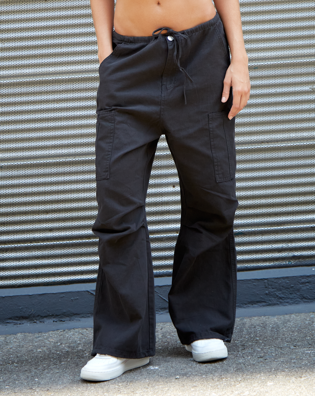 PANTALONES CANVAS CARGO NEGRO