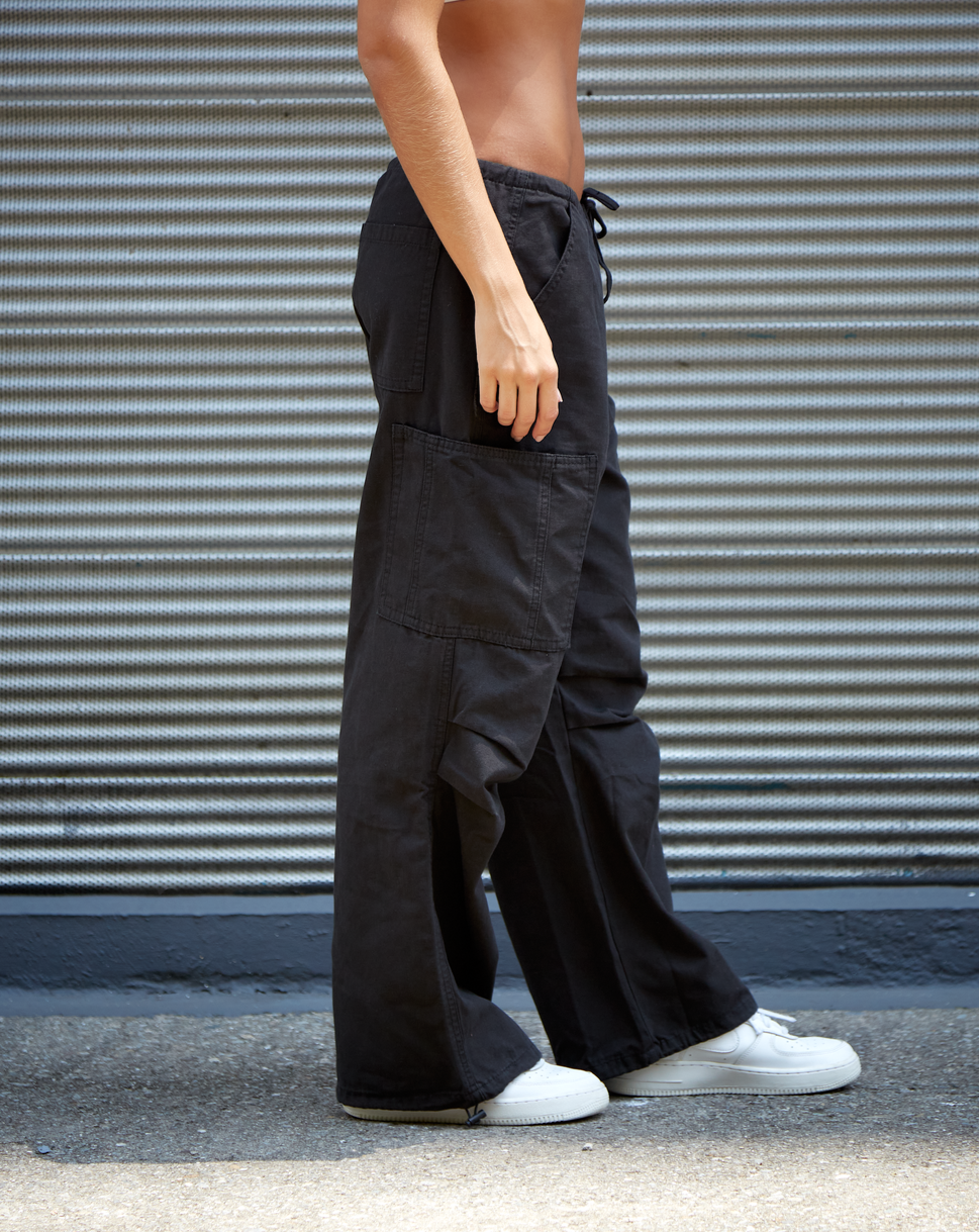 PANTALONES CANVAS CARGO NEGRO