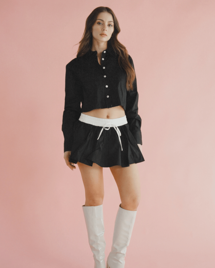 CAMISA MANGA LARGA ANTITHESIS NEGRA