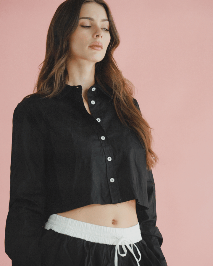 CAMISA MANGA LARGA ANTITHESIS NEGRA