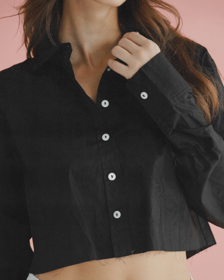 CAMISA MANGA LARGA ANTITHESIS NEGRA