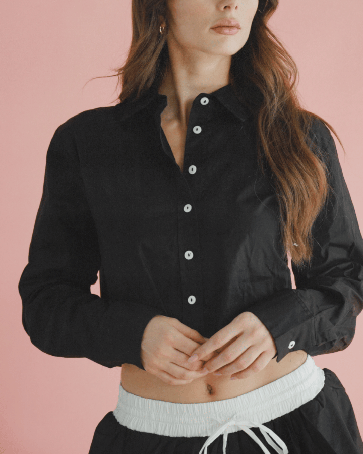 CAMISA MANGA LARGA ANTITHESIS NEGRA