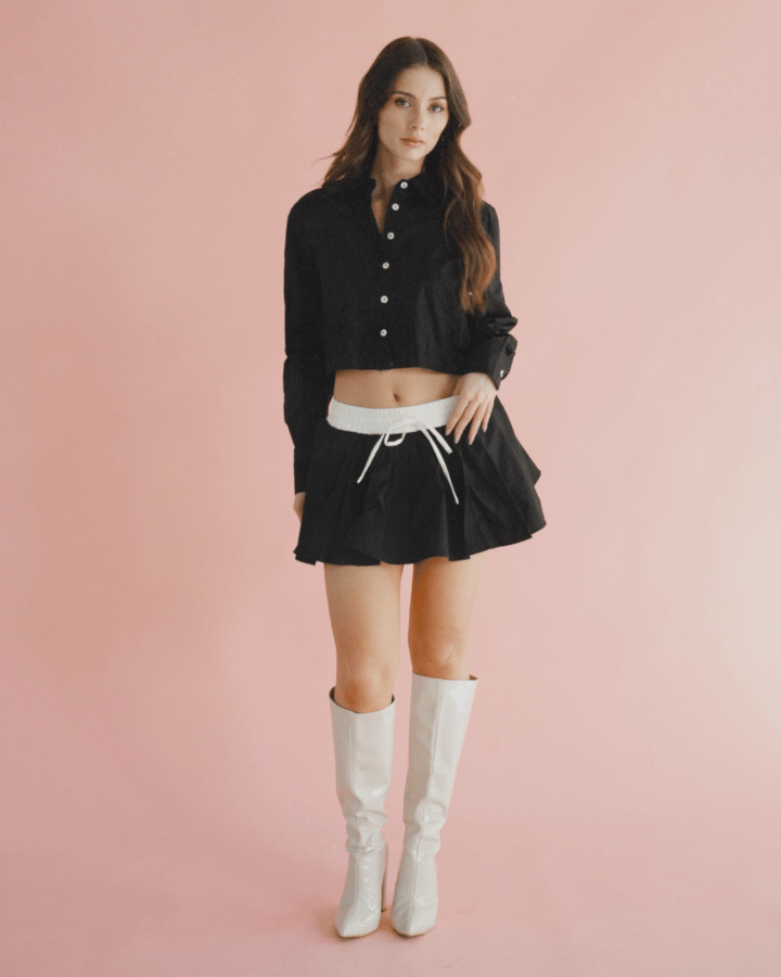 CAMISA MANGA LARGA ANTITHESIS NEGRA