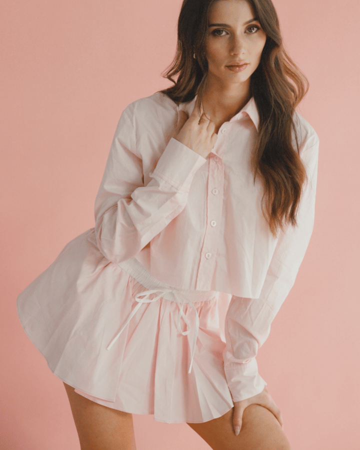 CAMISA MANGA LARGA ANTITHESIS ROSA