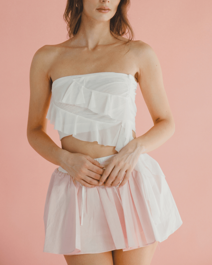 TOP JACLINE MESH BLANCO