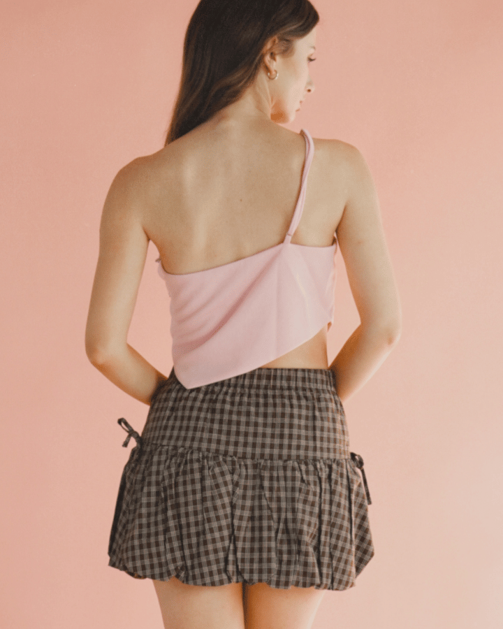 TOP ASIMÉTRICO GLO ROSA