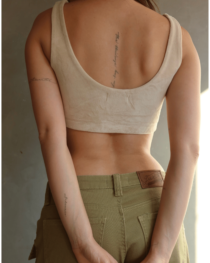 TOP TERCIOPELO AURA NUDE