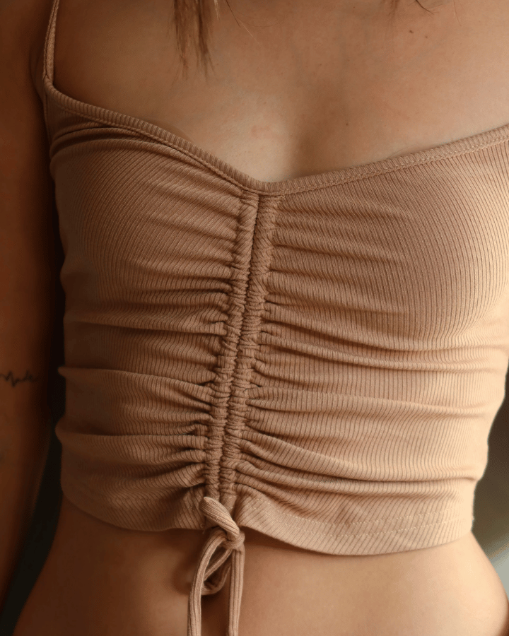 TANK TOP RUCHED NUDE