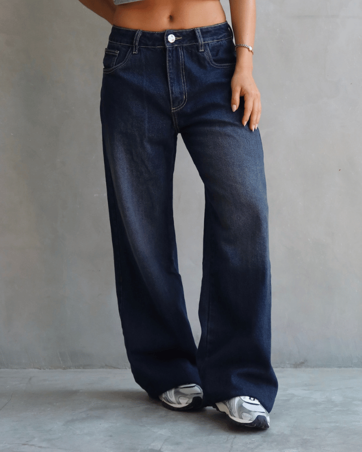 JEAN RELAXED FIT DARK BLUE TINTED AZUL OSCURO