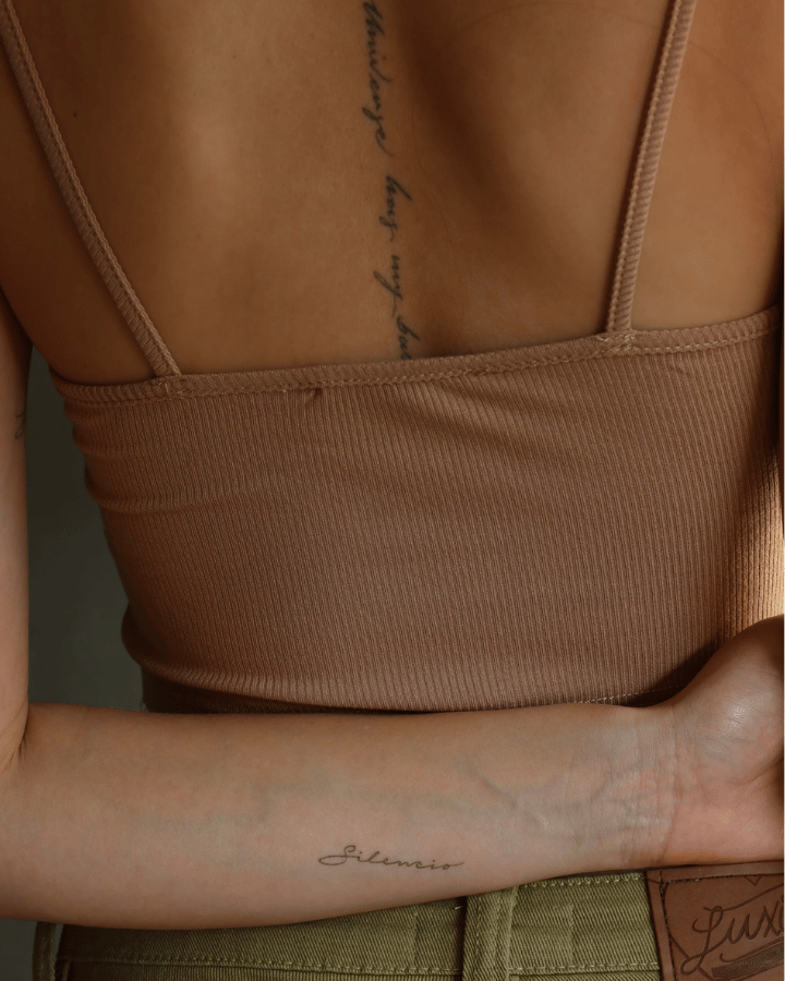TANK TOP RUCHED NUDE