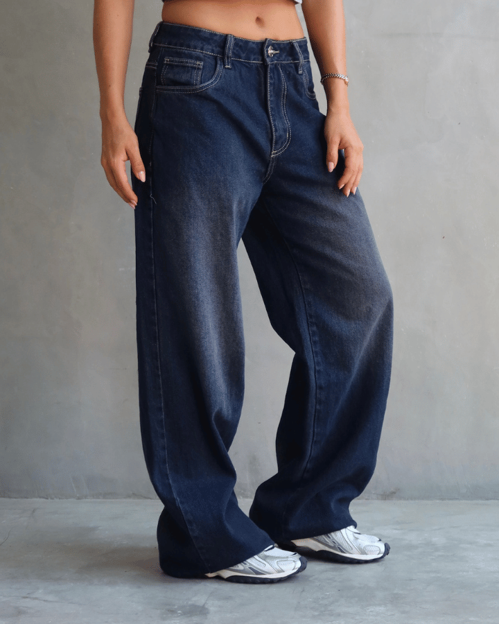 JEAN RELAXED FIT DARK BLUE TINTED AZUL OSCURO