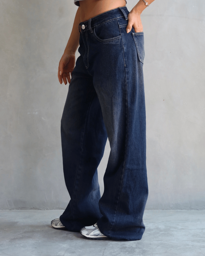 JEAN RELAXED FIT DARK BLUE TINTED AZUL OSCURO