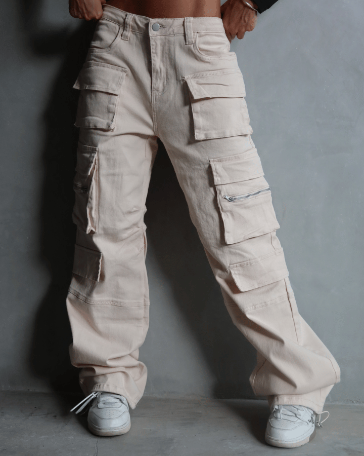 PANTALÓN MULTIPOCKET IVORY
