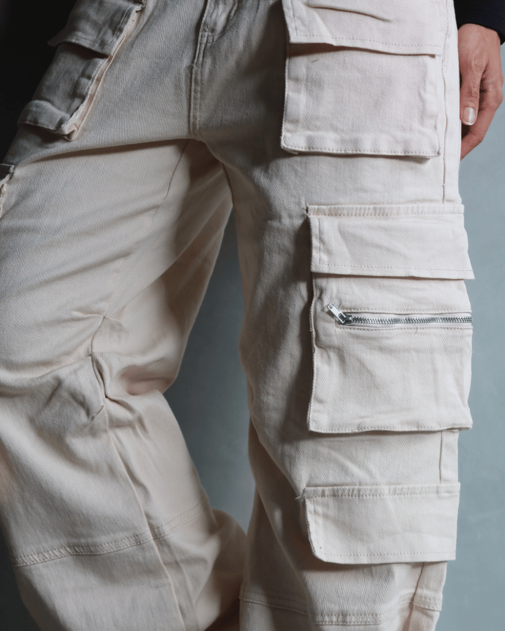 PANTALÓN MULTIPOCKET IVORY