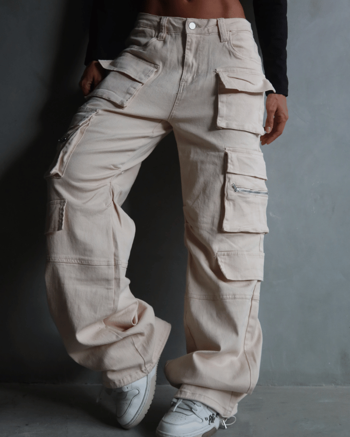 PANTALÓN MULTIPOCKET IVORY
