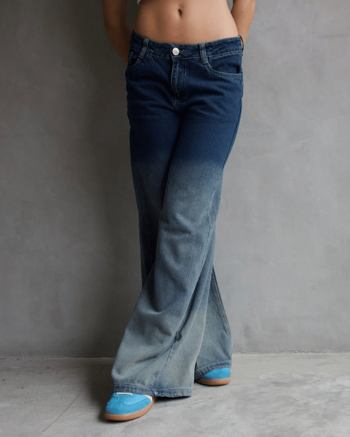 JEAN ANCHO WIDE LEG DEGRADADO AZUL