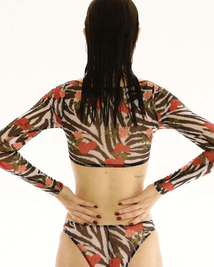MAI PETIT BUNNY HOLIDAY TOP ZEBRA
