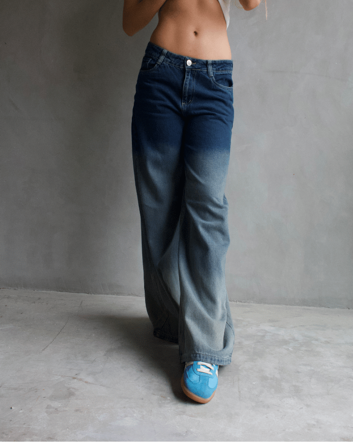 JEAN ANCHO WIDE LEG DEGRADADO AZUL