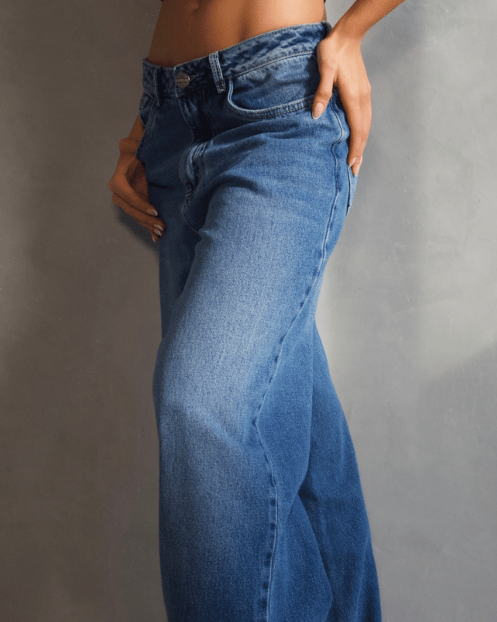 JEAN STRAIGHT WIDE AZUL OSCURO