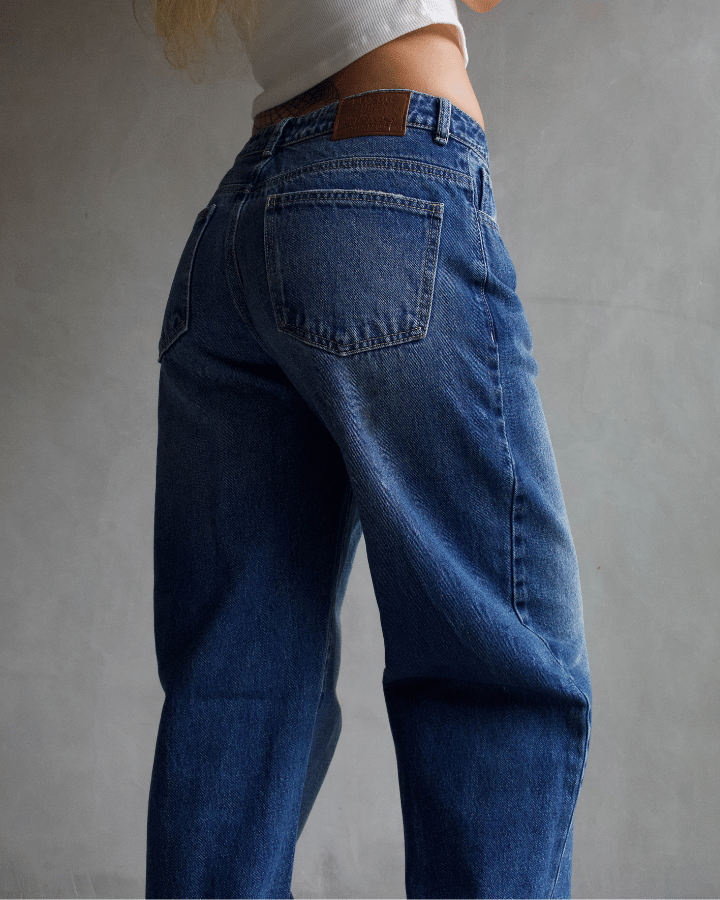 JEAN STRAIGHT WIDE AZUL OSCURO