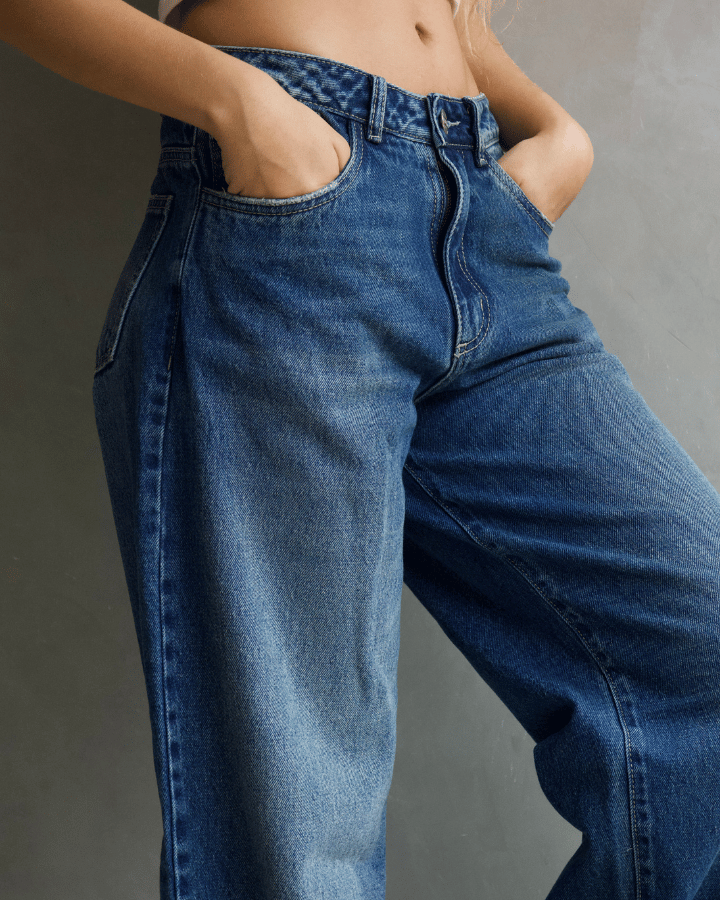 JEAN STRAIGHT WIDE AZUL OSCURO