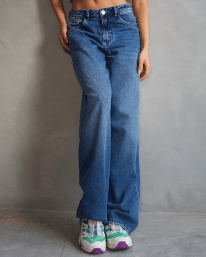 JEAN STRAIGHT WIDE AZUL OSCURO