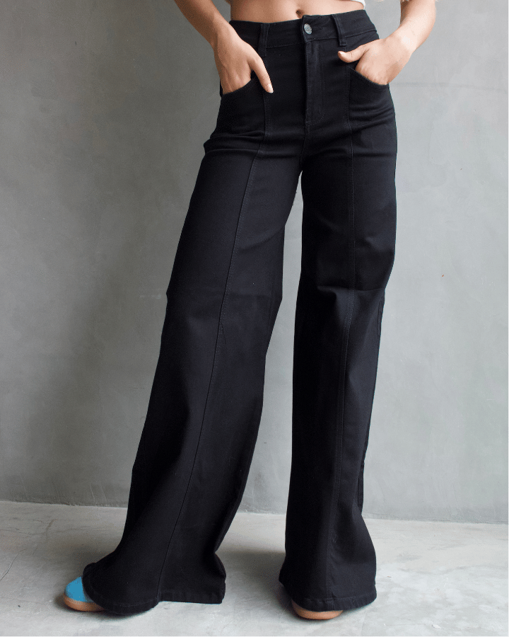 JEAN WIDE LEG ANCHO NEGRO