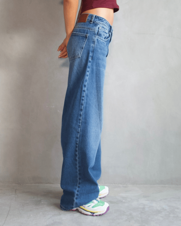 JEAN STRAIGHT WIDE AZUL OSCURO