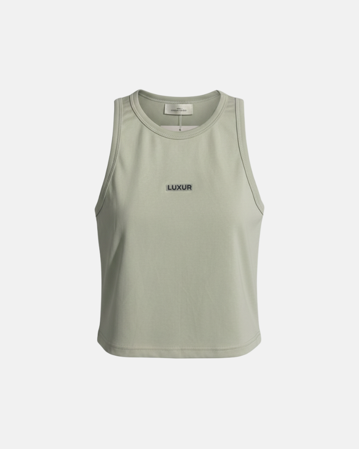 LUXUR LONG TANK TOP PISTACHIO NUDE